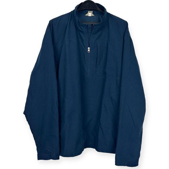 Duluth Trading Co. Men's XL Golf Windbreaker‎ Jacket 1/4 Zip Polyester Navy Blue - Picture 3 of 4